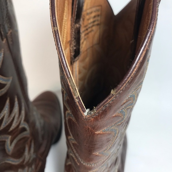 ARIAT Heritage Leather Embroidered Shaft Western Cowboy Boots #34732 - Picture 12 of 14
